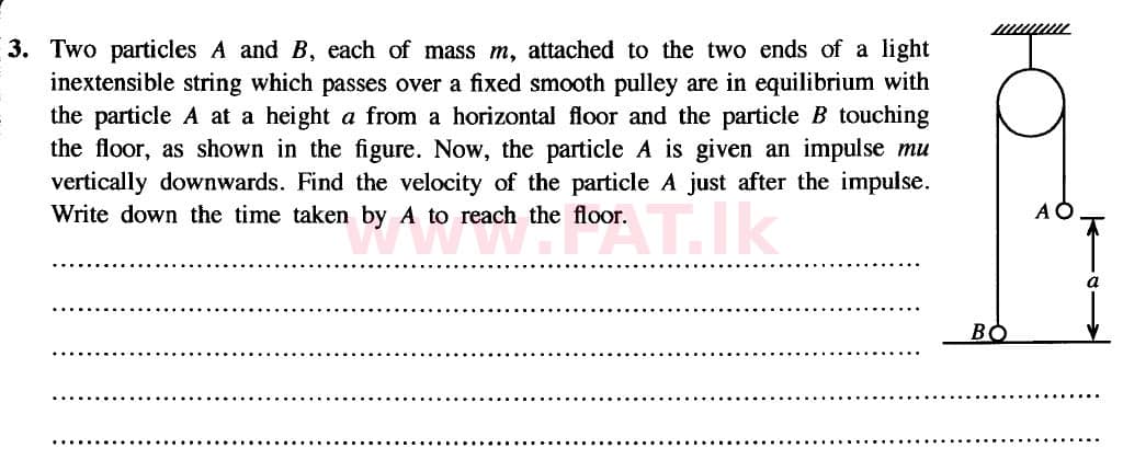 National Syllabus : Advanced Level (A/L) Combined Mathematics - 2020 October - Paper II (New Syllabus) (English Medium) 3 1