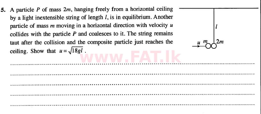 National Syllabus : Advanced Level (A/L) Combined Mathematics - 2020 October - Paper II (New Syllabus) (English Medium) 5 1