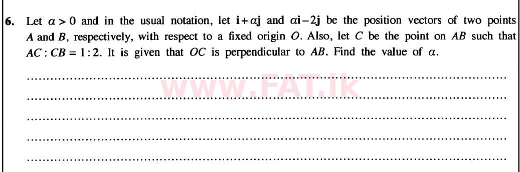 National Syllabus : Advanced Level (A/L) Combined Mathematics - 2020 October - Paper II (New Syllabus) (English Medium) 6 1