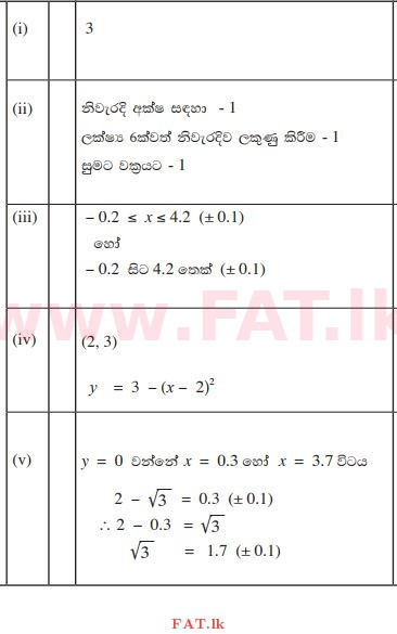 දේශීය විෂය නිර්දේශය : සාමාන්‍ය පෙළ (O/L) ගණිතය - 2015 දෙසැම්බර් - ප්‍රශ්න පත්‍රය II (සිංහල මාධ්‍යය) 2 100