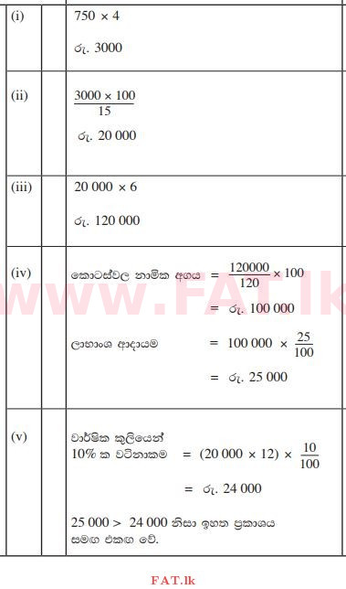 உள்ளூர் பாடத்திட்டம் : சாதாரண நிலை (சா/த) கணிதம் - 2015 டிசம்பர் - தாள்கள் II (සිංහල மொழிமூலம்) 1 99