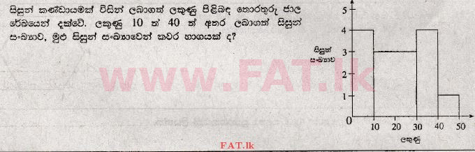 உள்ளூர் பாடத்திட்டம் : சாதாரண நிலை (சா/த) கணிதம் - 2012 டிசம்பர் - தாள்கள் I (සිංහල மொழிமூலம்) 15 1