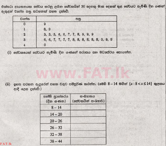 உள்ளூர் பாடத்திட்டம் : சாதாரண நிலை (சா/த) கணிதம் - 2012 டிசம்பர் - தாள்கள் I (සිංහල மொழிமூலம்) 35 1