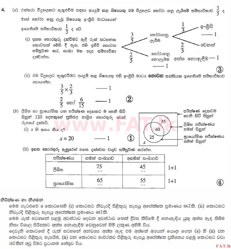 National Syllabus : Ordinary Level (O/L) Mathematics - 2010 December - Paper I (සිංහල Medium) 34 2479