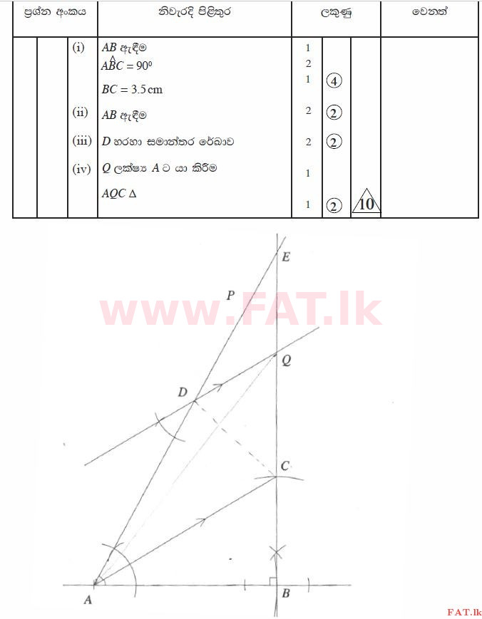 உள்ளூர் பாடத்திட்டம் : சாதாரண நிலை (சா/த) கணிதம் - 2010 டிசம்பர் - தாள்கள் II (සිංහල மொழிமூலம்) 8 2490