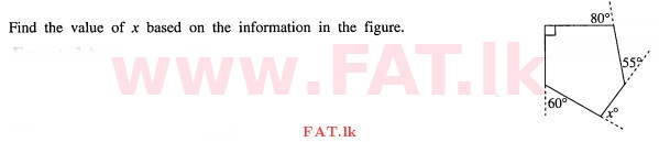 දේශීය විෂය නිර්දේශය : සාමාන්‍ය පෙළ (O/L) ගණිතය - 2011 දෙසැම්බර් - ප්‍රශ්න පත්‍රය I A (English මාධ්‍යය) 13 1