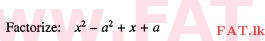 National Syllabus : Ordinary Level (O/L) Mathematics - 2011 December - Paper I A (English Medium) 16 1