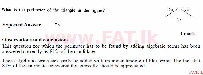 National Syllabus : Ordinary Level (O/L) Mathematics - 2011 December - Paper I A (English Medium) 10 2187