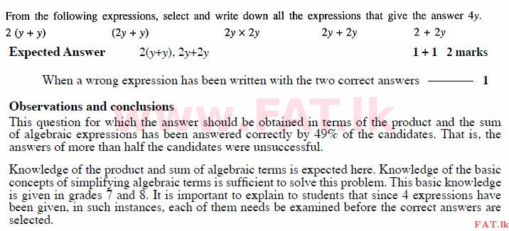 National Syllabus : Ordinary Level (O/L) Mathematics - 2011 December - Paper I A (English Medium) 12 2189