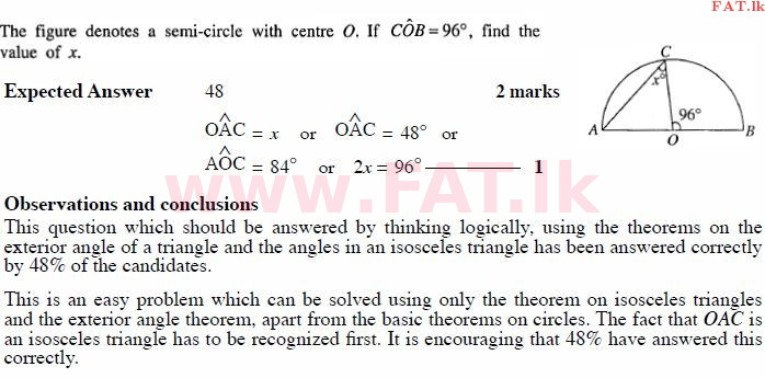 National Syllabus : Ordinary Level (O/L) Mathematics - 2011 December - Paper I A (English Medium) 18 2195