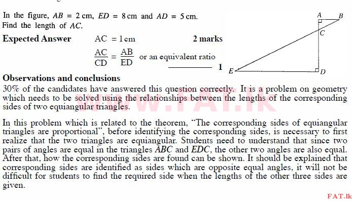 National Syllabus : Ordinary Level (O/L) Mathematics - 2011 December - Paper I A (English Medium) 27 2204