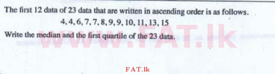 உள்ளூர் பாடத்திட்டம் : சாதாரண நிலை (சா/த) கணிதம் - 2016 டிசம்பர் - தாள்கள் I A (English மொழிமூலம்) 24 1