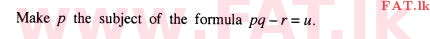 National Syllabus : Ordinary Level (O/L) Mathematics - 2015 December - Paper I (English Medium) 7 1