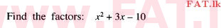 National Syllabus : Ordinary Level (O/L) Mathematics - 2015 December - Paper I (English Medium) 13 1