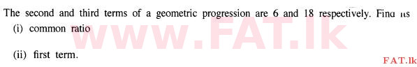 National Syllabus : Ordinary Level (O/L) Mathematics - 2015 December - Paper I (English Medium) 17 1