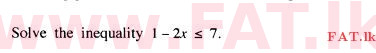 National Syllabus : Ordinary Level (O/L) Mathematics - 2015 December - Paper I (English Medium) 18 1