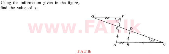 உள்ளூர் பாடத்திட்டம் : சாதாரண நிலை (சா/த) கணிதம் - 2015 டிசம்பர் - தாள்கள் I (English மொழிமூலம்) 20 1