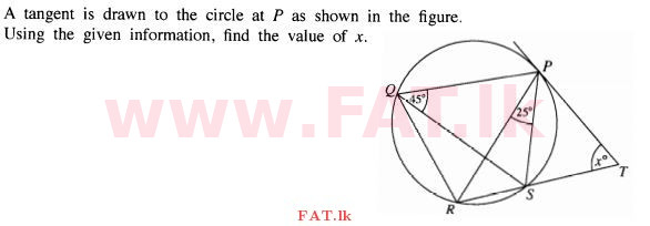 National Syllabus : Ordinary Level (O/L) Mathematics - 2015 December - Paper I (English Medium) 27 1