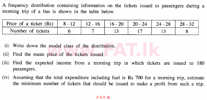 දේශීය විෂය නිර්දේශය : සාමාන්‍ය පෙළ (O/L) ගණිතය - 2015 දෙසැම්බර් - ප්‍රශ්න පත්‍රය II (English මාධ්‍යය) 9 1