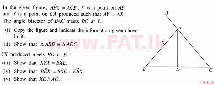 National Syllabus : Ordinary Level (O/L) Mathematics - 2015 December - Paper II (English Medium) 11 1
