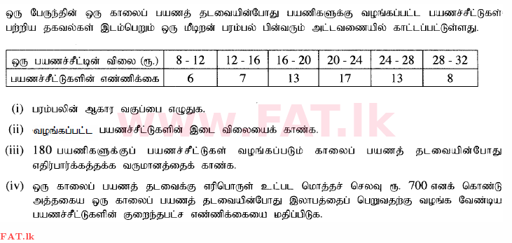 National Syllabus : Ordinary Level (O/L) Mathematics - 2015 December - Paper II (தமிழ் Medium) 9 1