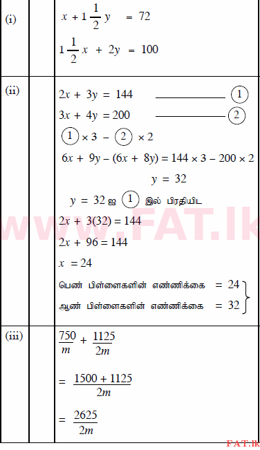 National Syllabus : Ordinary Level (O/L) Mathematics - 2015 December - Paper II (தமிழ் Medium) 5 345