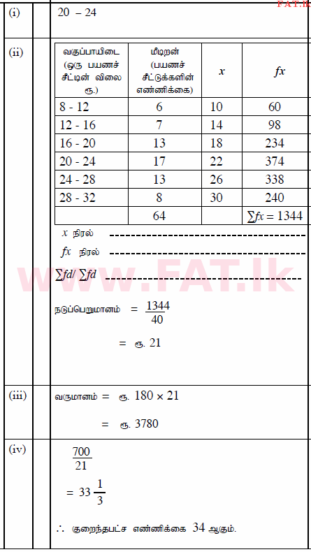 National Syllabus : Ordinary Level (O/L) Mathematics - 2015 December - Paper II (தமிழ் Medium) 9 350