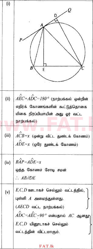 National Syllabus : Ordinary Level (O/L) Mathematics - 2014 December - Paper II (தமிழ் Medium) 12 574