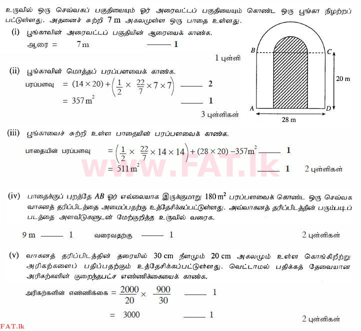 National Syllabus : Ordinary Level (O/L) Mathematics - 2012 December - Paper I (தமிழ் Medium) 32 1721