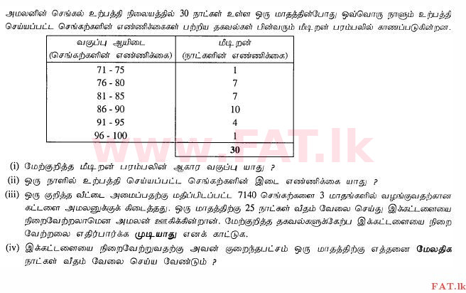 உள்ளூர் பாடத்திட்டம் : சாதாரண நிலை (சா/த) கணிதம் - 2012 டிசம்பர் - தாள்கள் II (தமிழ் மொழிமூலம்) 9 1
