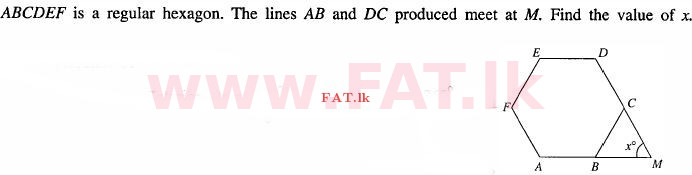 National Syllabus : Ordinary Level (O/L) Mathematics - 2012 December - Paper I (English Medium) 21 1