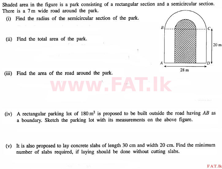உள்ளூர் பாடத்திட்டம் : சாதாரண நிலை (சா/த) கணிதம் - 2012 டிசம்பர் - தாள்கள் I (English மொழிமூலம்) 32 1