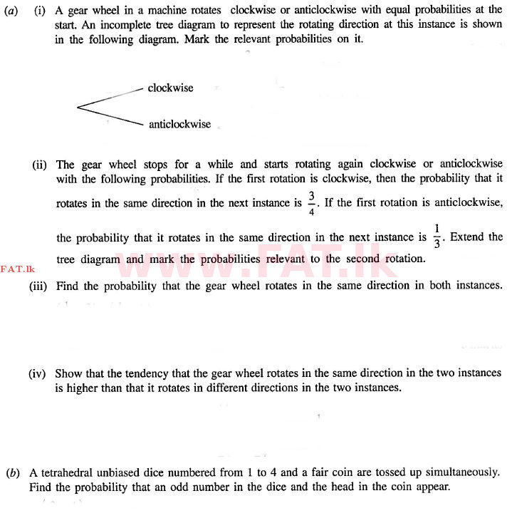 உள்ளூர் பாடத்திட்டம் : சாதாரண நிலை (சா/த) கணிதம் - 2012 டிசம்பர் - தாள்கள் I (English மொழிமூலம்) 34 1