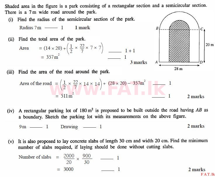 National Syllabus : Ordinary Level (O/L) Mathematics - 2012 December - Paper I (English Medium) 32 1669
