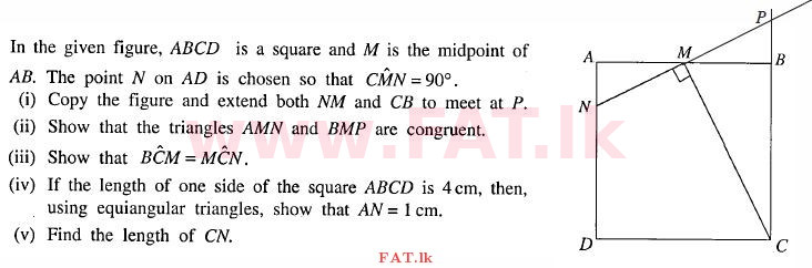 National Syllabus : Ordinary Level (O/L) Mathematics - 2012 December - Paper II (English Medium) 11 1
