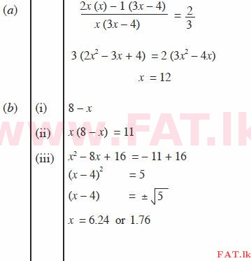 National Syllabus : Ordinary Level (O/L) Mathematics - 2012 December - Paper II (English Medium) 3 1676