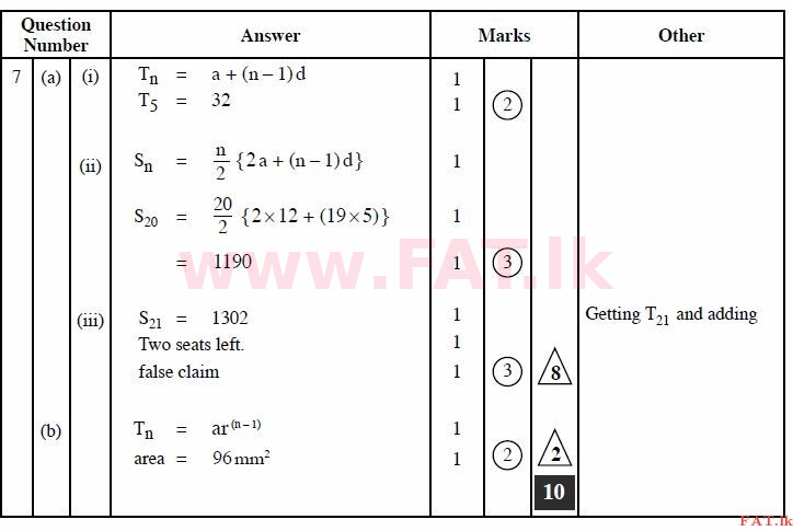 National Syllabus : Ordinary Level (O/L) Mathematics - 2011 December - Paper II B (English Medium) 1 2278