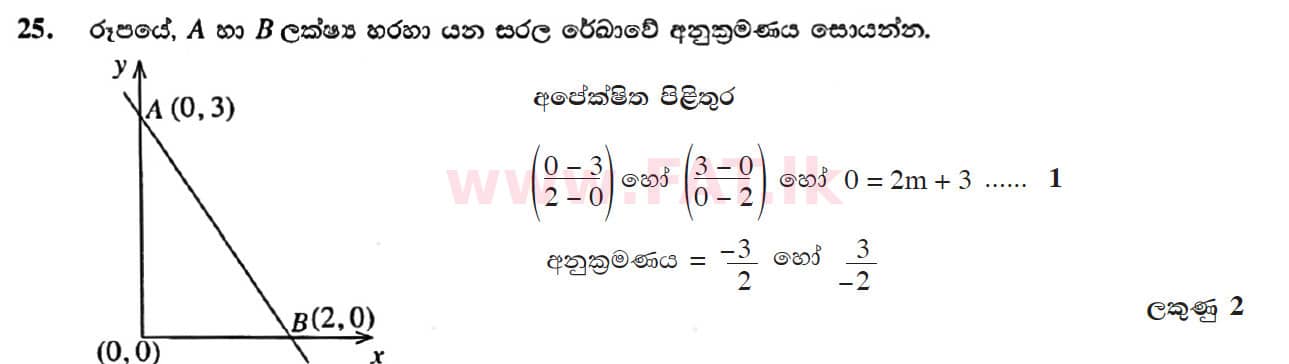 உள்ளூர் பாடத்திட்டம் : சாதாரண நிலை (சா/த) கணிதம் - 2017 டிசம்பர் - தாள்கள் I (සිංහල மொழிமூலம்) 25 4704