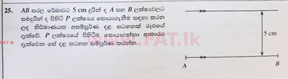 දේශීය විෂය නිර්දේශය : සාමාන්‍ය පෙළ (O/L) ගණිතය - 2020 මාර්තු - ප්‍රශ්න පත්‍රය I (සිංහල මාධ්‍යය) 25 1