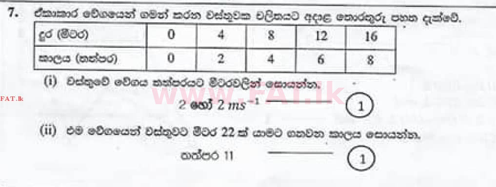 National Syllabus : Ordinary Level (O/L) Mathematics - 2020 March - Paper I (සිංහල Medium) 7 4339