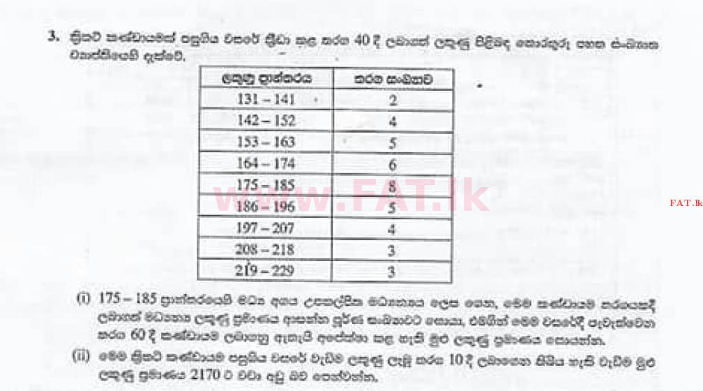 National Syllabus : Ordinary Level (O/L) Mathematics - 2020 March - Paper II (සිංහල Medium) 2 4367