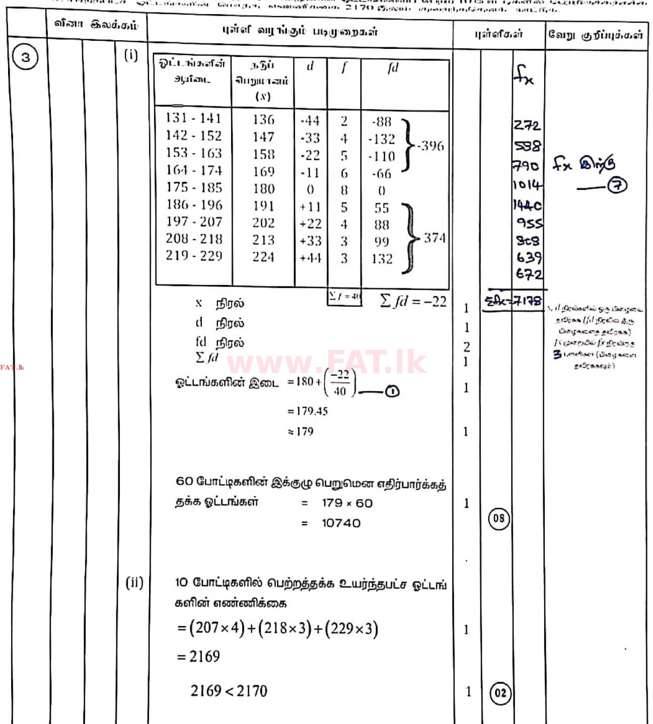 உள்ளூர் பாடத்திட்டம் : சாதாரண நிலை (சா/த) கணிதம் - 2020 மார்ச் - தாள்கள் II (தமிழ் மொழிமூலம்) 3 4413