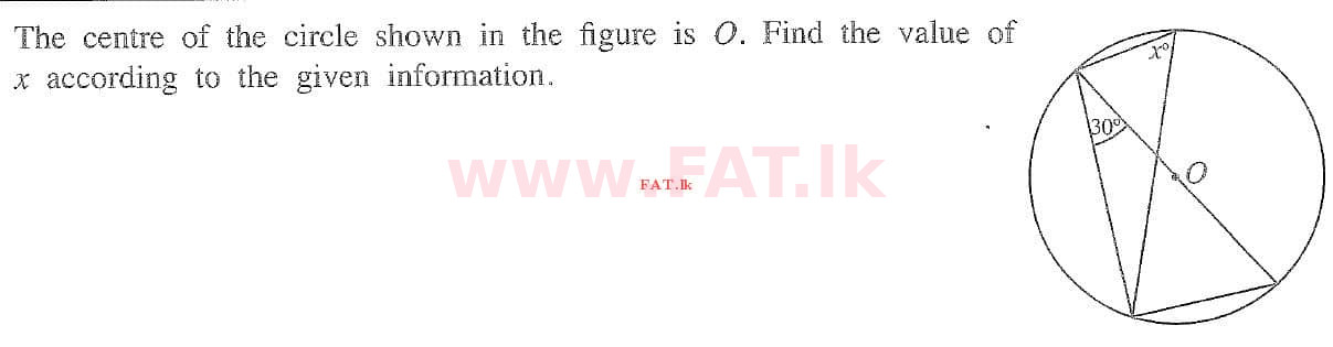 National Syllabus : Ordinary Level (O/L) Mathematics - 2020 March - Paper I (English Medium) 9 1