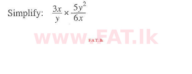 National Syllabus : Ordinary Level (O/L) Mathematics - 2020 March - Paper I (English Medium) 11 1