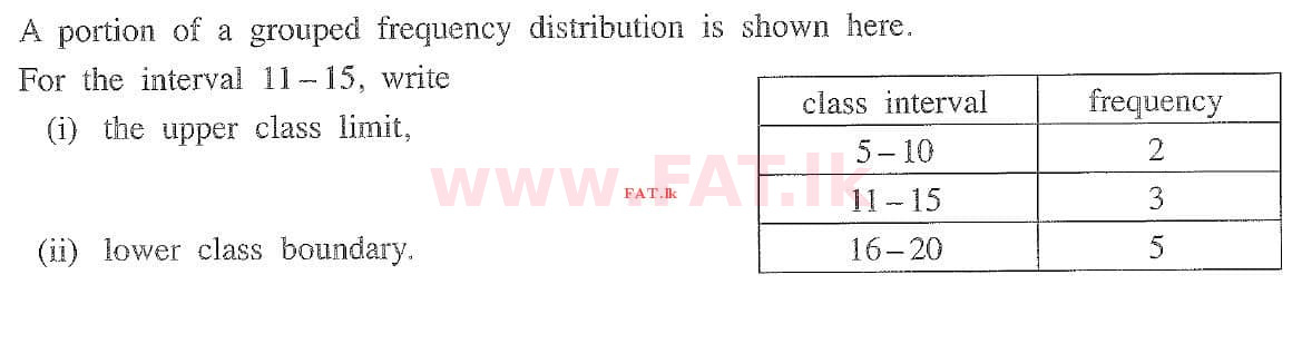 National Syllabus : Ordinary Level (O/L) Mathematics - 2020 March - Paper I (English Medium) 12 1