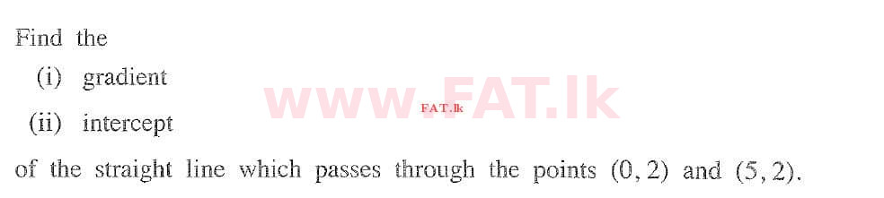 National Syllabus : Ordinary Level (O/L) Mathematics - 2020 March - Paper I (English Medium) 20 1