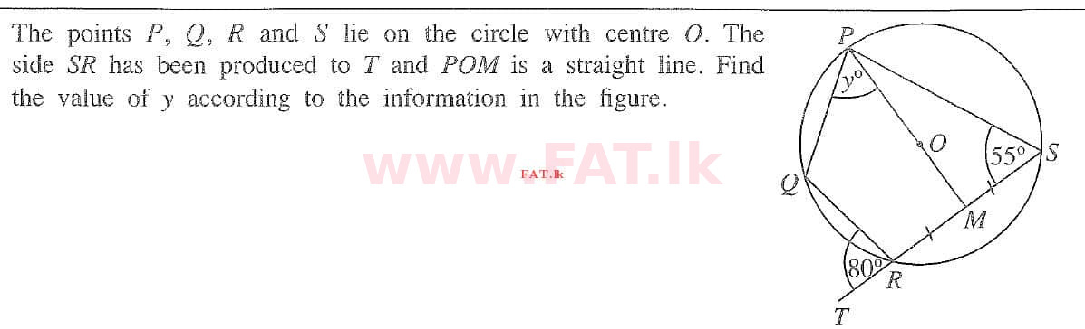 National Syllabus : Ordinary Level (O/L) Mathematics - 2020 March - Paper I (English Medium) 22 1