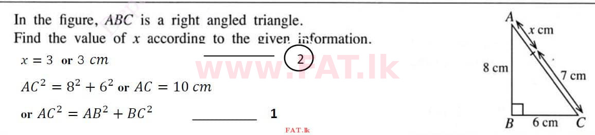 National Syllabus : Ordinary Level (O/L) Mathematics - 2020 March - Paper I (English Medium) 5 4427