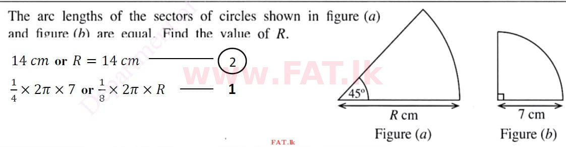 National Syllabus : Ordinary Level (O/L) Mathematics - 2020 March - Paper I (English Medium) 23 4445
