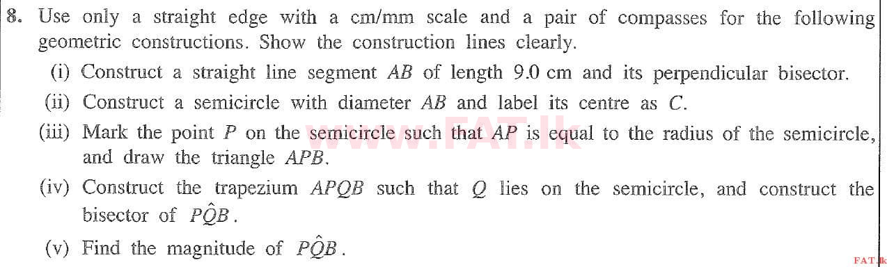 National Syllabus : Ordinary Level (O/L) Mathematics - 2020 March - Paper II (English Medium) 8 1